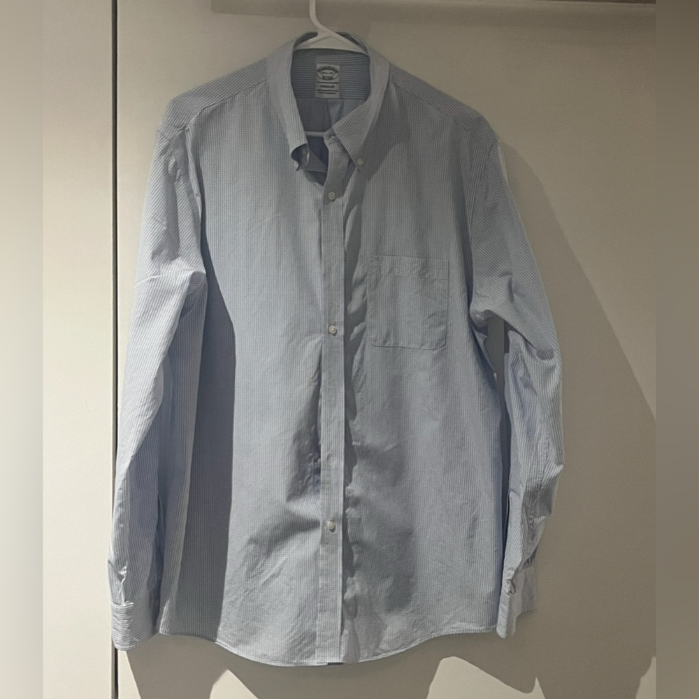 Brooks Brothers Light Blue Gingham Shirt